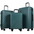 thumbnail image 1 of Travelhouse 3 Piece Hardshell Luggage Set Hardside Lightweight Suitcase with TSA Lock Spinner Wheels 20in24in28in.(Dark Green), 1 of 10