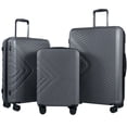 thumbnail image 1 of Travelhouse 3 Piece Hardshell Luggage Set Hardside Lightweight Suitcase with TSA Lock Spinner Wheels 20in24in28in.(Gray), 1 of 8