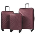 thumbnail image 1 of Travelhouse 3 Piece Hardshell Luggage Set Hardside Lightweight Suitcase with TSA Lock Spinner Wheels 20in24in28in.(Red), 1 of 8