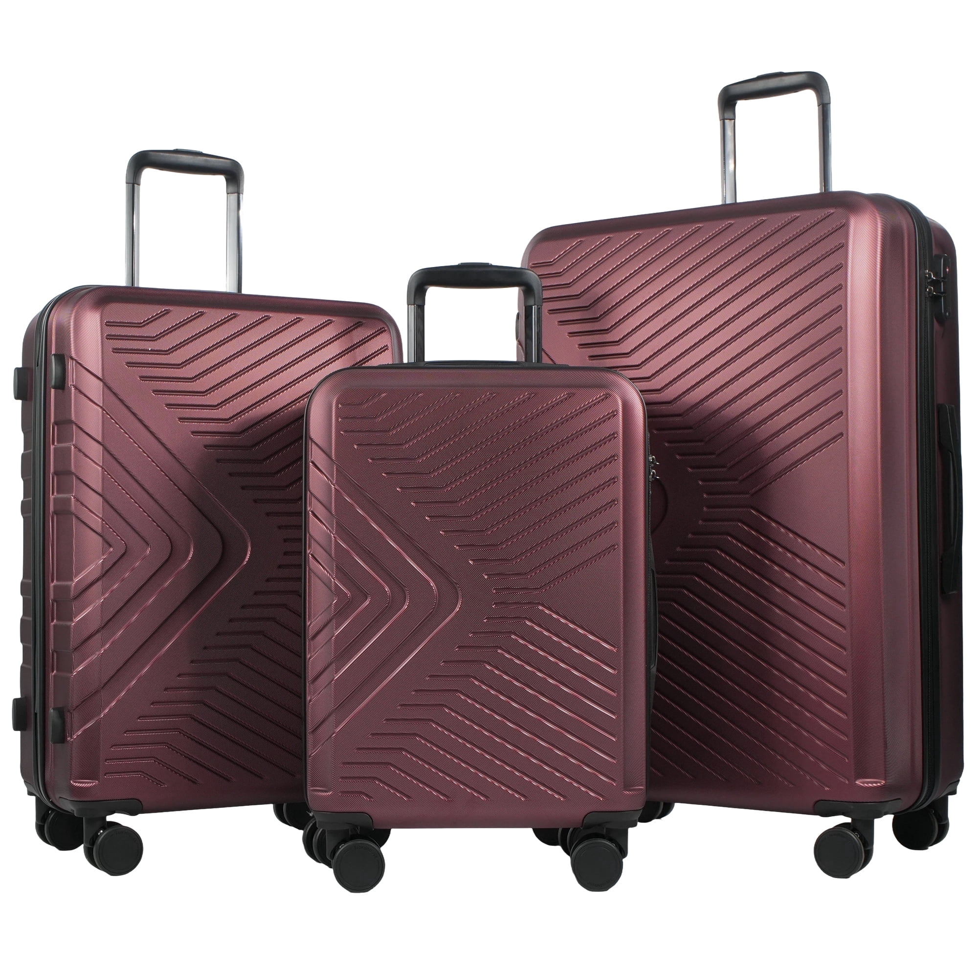 Travelhouse 3 Piece Hardshell Luggage Set Hardside Lightweight