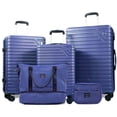 thumbnail image 1 of Travelhouse 5-Piece Hardside Luggage Set Spinner Lightweight Suitcase with TSA Lock & Duffel Bag. (Blue), 1 of 10