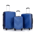 Travelhouse 3 Piece Hardside Luggage Set Hardshell Expandable
