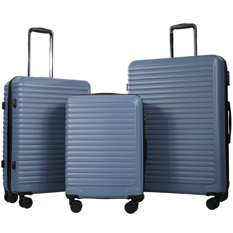Travelhouse, 3 Piece Hardside Luggage Set, 20in24in28in, Blue