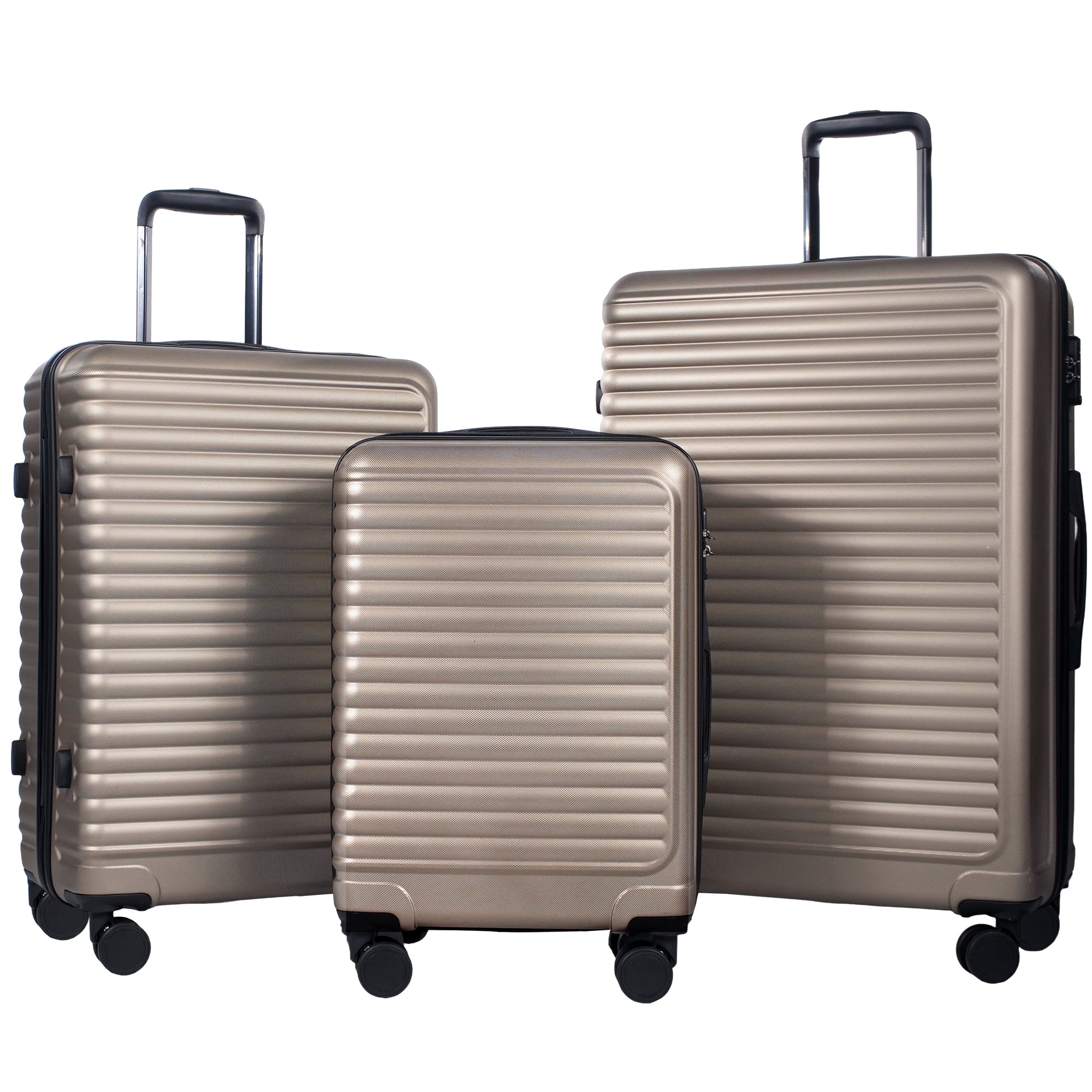 Travelhouse 3 Piece Hardside Luggage Set Hardshell Lightweight