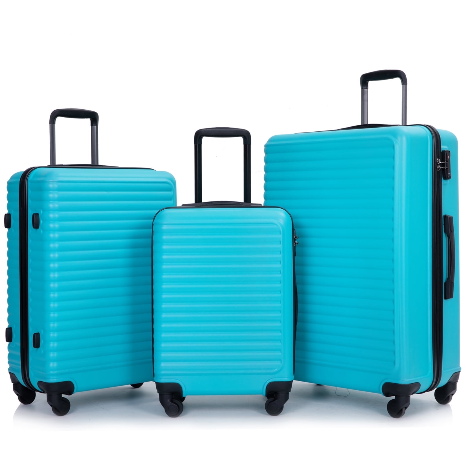 Blue star set of 3 lightweight travel luggage suitcase sale