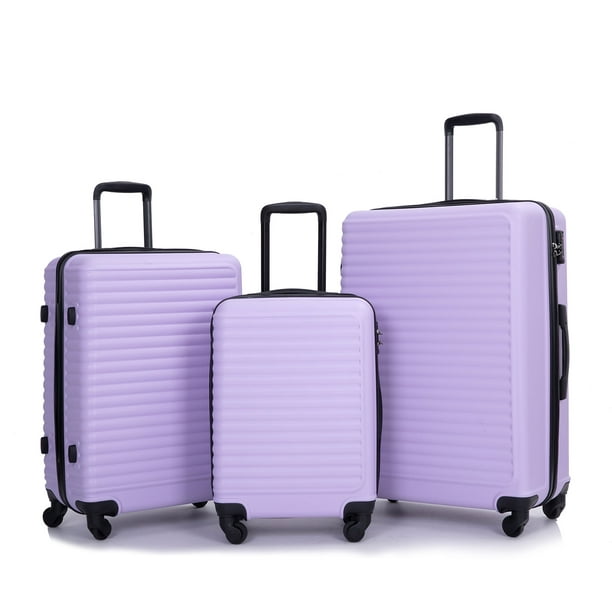Travelhouse 3 Piece Hardside Luggage Set Hardshell Lightweight Suitcase ...