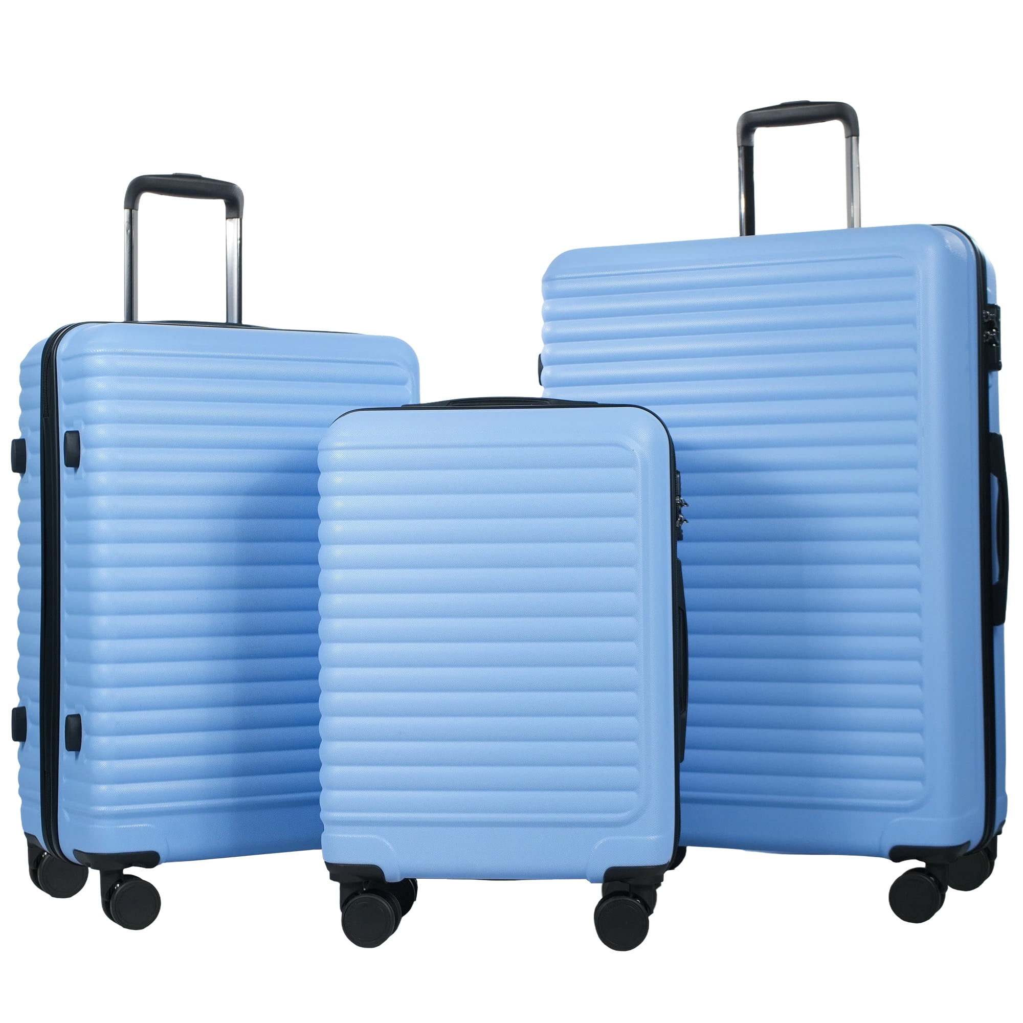 Travelhouse 3 Piece Hardside Luggage Set Hardshell Lightweight