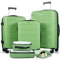thumbnail image 1 of Travelhouse 3 Piece Hardshell Luggage Set Hardside Lightweight Suitcase with Lock Spinner Wheels and 2 Packing Cubes.(Green), 1 of 7
