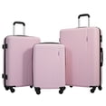 thumbnail image 1 of Travelhouse 3-Piece Hardside Luggage Set - Lightweight Spinner Suitcase with TSA Lock (20in/24in/28in),Pink, 1 of 7