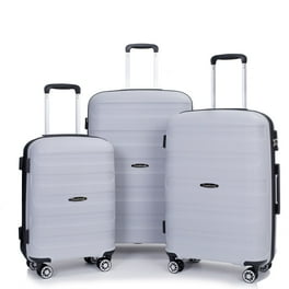 Travelhouse 3 Piece Hardshell Luggage Set Hardside Lightweight Suitcase with TSA Lock Spinner Wheels 20in24in28in. Yellow Walmart