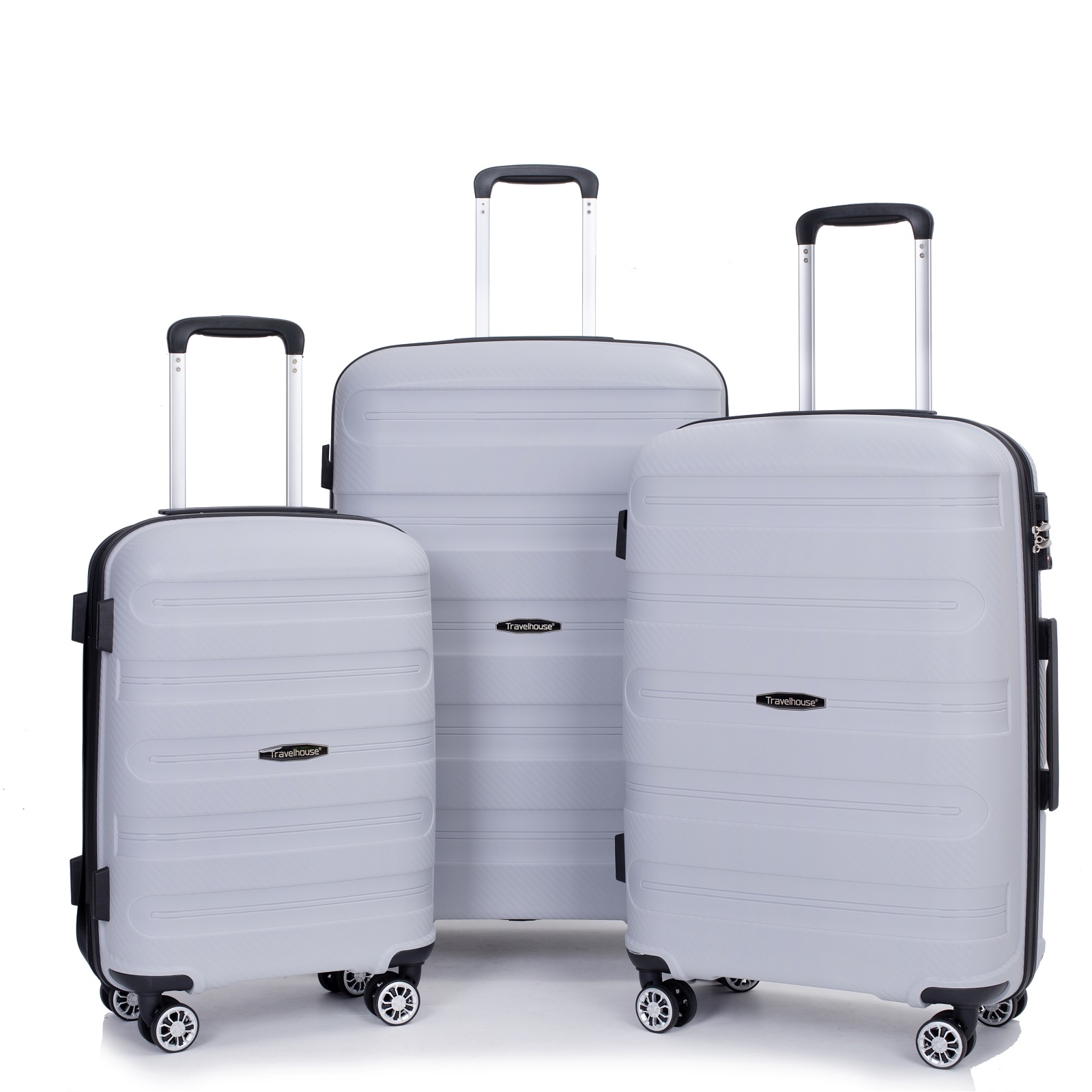 Dejuno Moda Scratch Resistant 3Piece Hardside Spinner Luggage Set