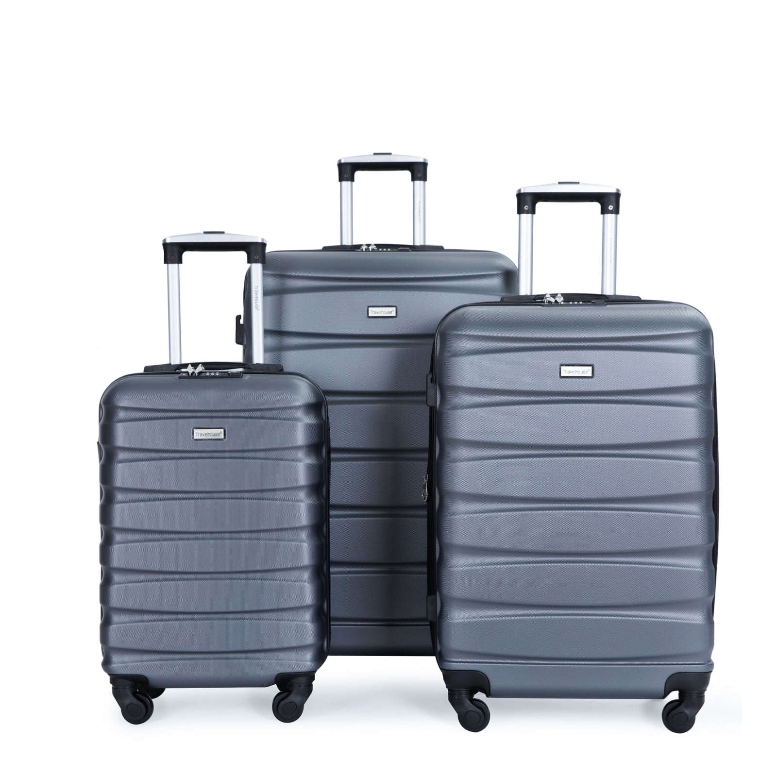 Travelhouse 3 Piece Luggage Set Expandable Hardshell Lightweight ...