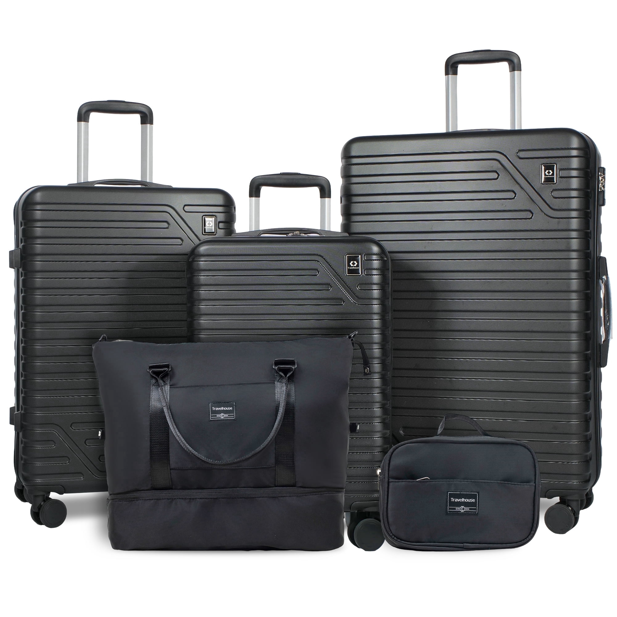 Travelhouse 5 Piece Hardside Luggage Set Hardshell Expandable