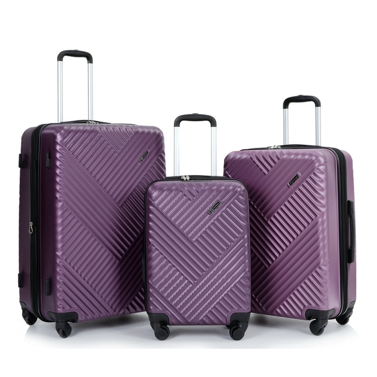 COOLIFE Luggage 3 Piece Set Suitcase Spinner Hardshell Light TSA Locks