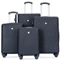 4-Piece Travelhouse Hardshell Luggage Set with TSA Lock, Spinner Wheels (16