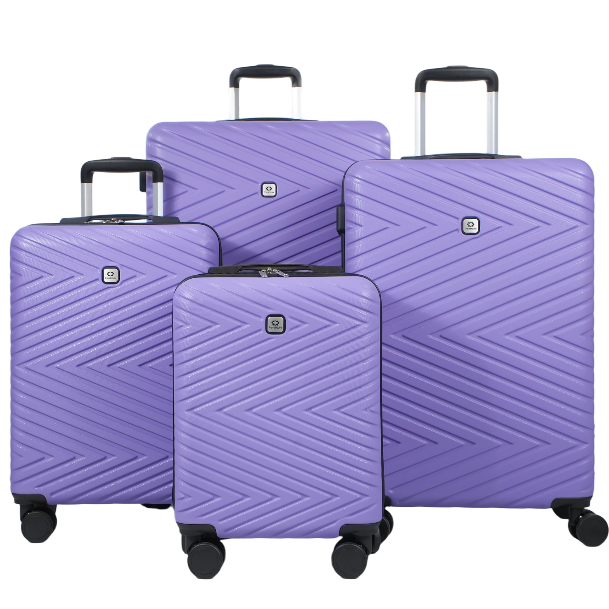 PASTEL PURPLEシリーズのセット。 Travelhouse 4 Piece Hardshell Lightweight Luggage Set with TSA