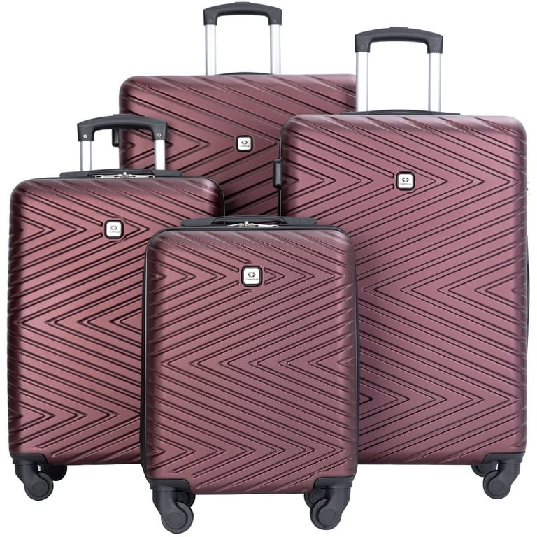 Travelhouse 4 Piece Hardshell Luggage Set Hardside Lightweight Suitcase with TSA Lock Spinner Wheels