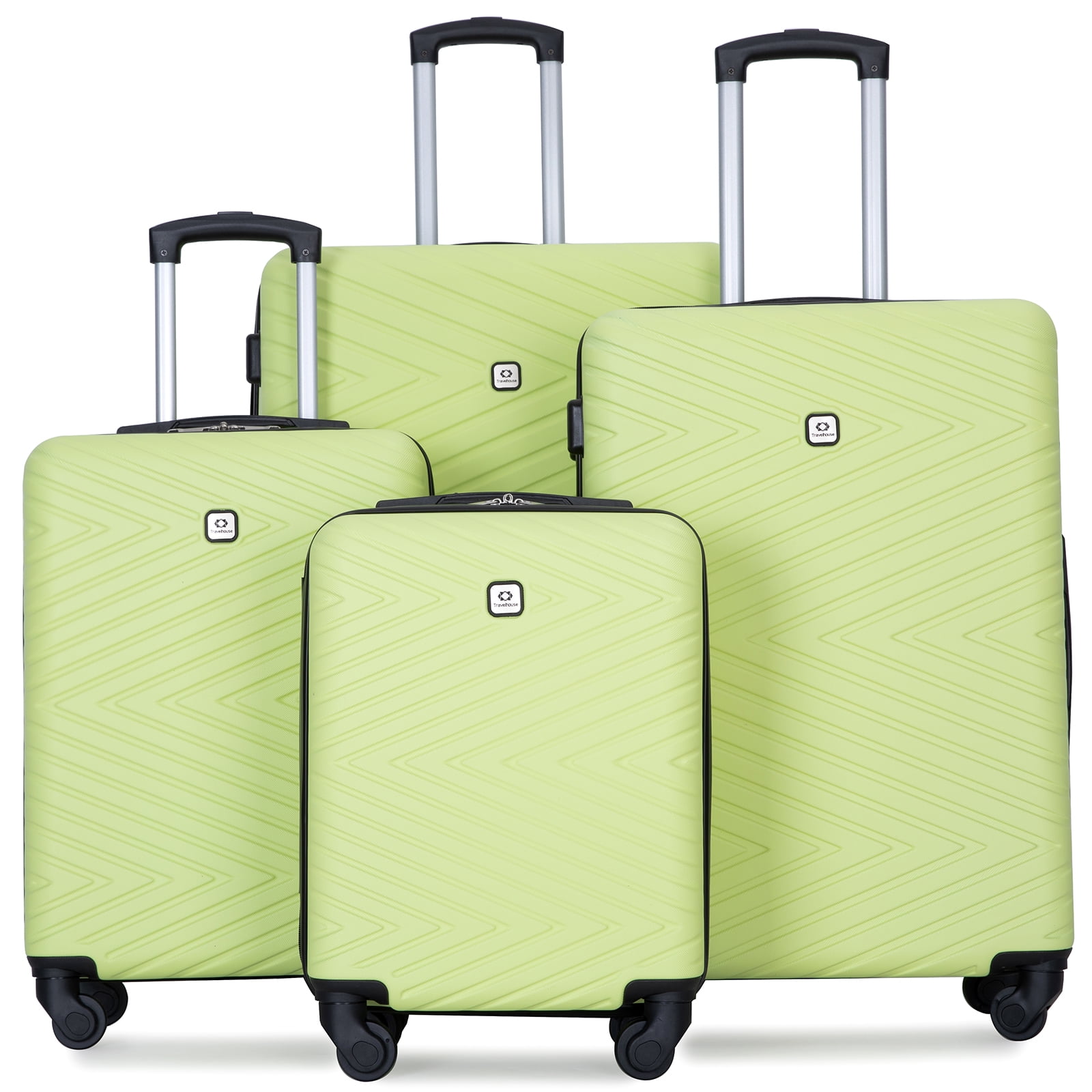 Premium 3-Piece Hardshell Luggage Set with TSA Lock - Green main image 0