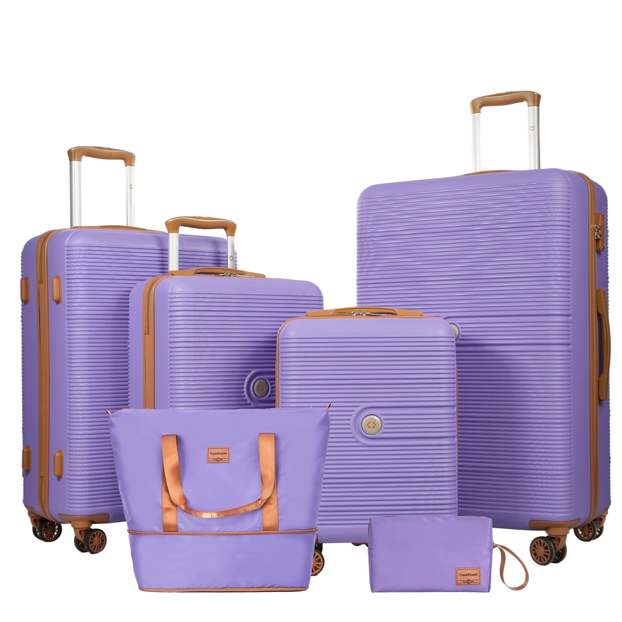 Travelhouse 6 Piece Hardshell Luggage Set, Lightweight ABS, TSA