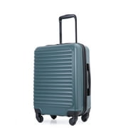 Travelhouse Hardshell Carry On Luggage 20" Lightweight Hardside Suitcase With Silent Spinner Wheels.(Green)