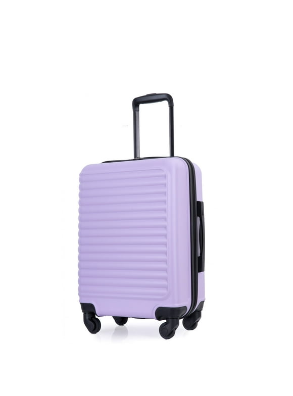 Travelhouse Hardshell Carry On Luggage 20" Lightweight Hardside Suitcase With Silent Spinner Wheels.(Light Purple)
