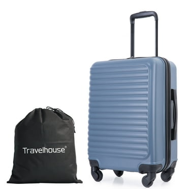 Travelhouse Hardshell Carry on Luggage 20" Lightweight Hardside Suitcase with Spinner Wheels.(Blue)