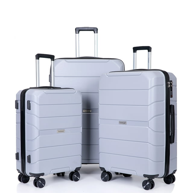 Travelhouse 3 Piece Hardshell Luggage Set with TSA Lock and Spinner