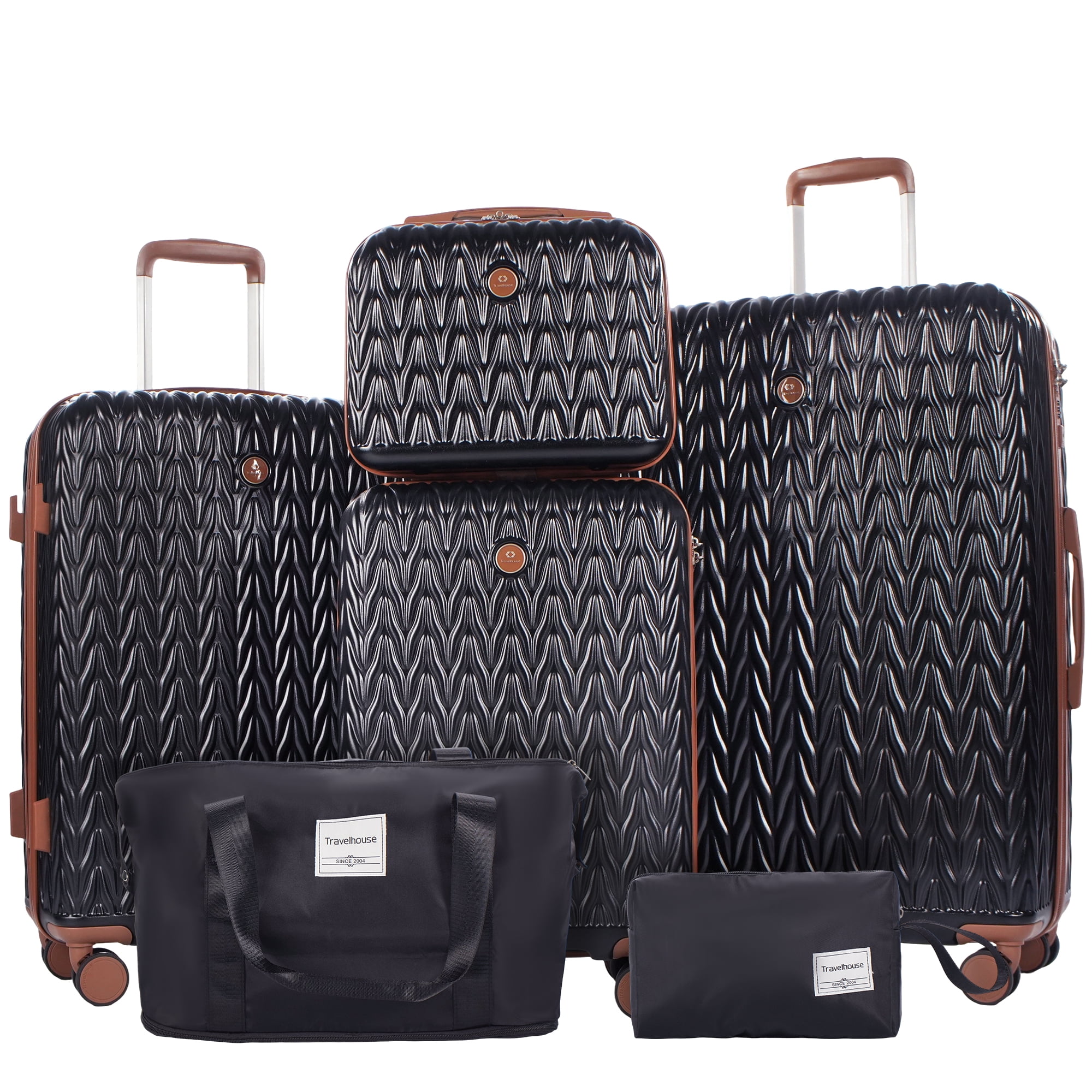 Travelhouse 3 Piece Hardshell Carry-On Luggage Set with TSA Lock