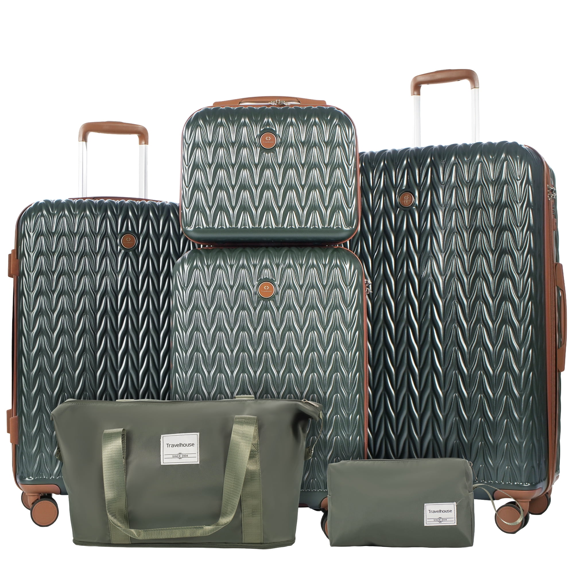 Travelhouse 3 Piece Hardshell Carry-On Luggage Set with TSA Lock