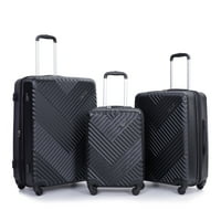 Deals on Travelhouse 3 Piece Luggage Set w/TSA Lock Spinner Wheels