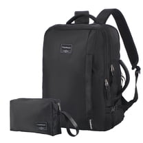 Travelhouse Travel Backpack for Men & Women Hiking Outdoor Carry On with Packing Cubes（Black）