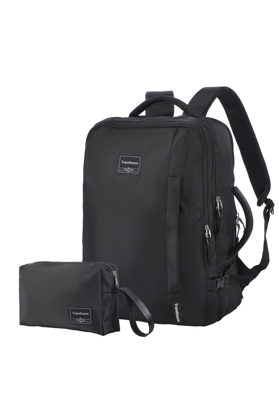 Travel Backpack for Men & Women Hiking Outdoor Carry On with Packing Cubes(Black)