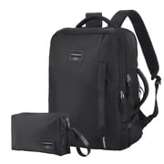 Travelhouse Travel Backpack for Men & Women Hiking Outdoor Carry On with Packing Cubes Black