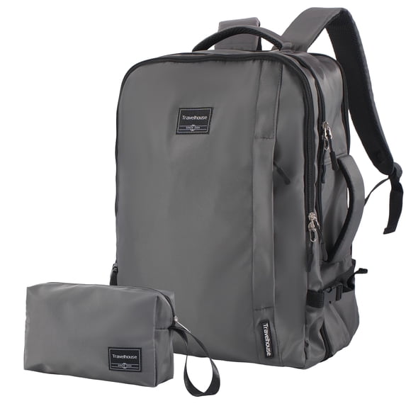 Travelhouse Travel Backpack for Men & Women Hiking Outdoor Carry On with Packing Cubes(Gray)