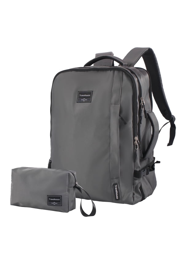 Travel Backpack for Men & Women Hiking Outdoor Carry On with Packing Cubes（Gray）