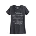 thumbnail image 1 of Traveling Airplanes New Adventures I'm Down Women's Fashion Relaxed T-Shirt Tee Charcoal Grey Large, 1 of 3