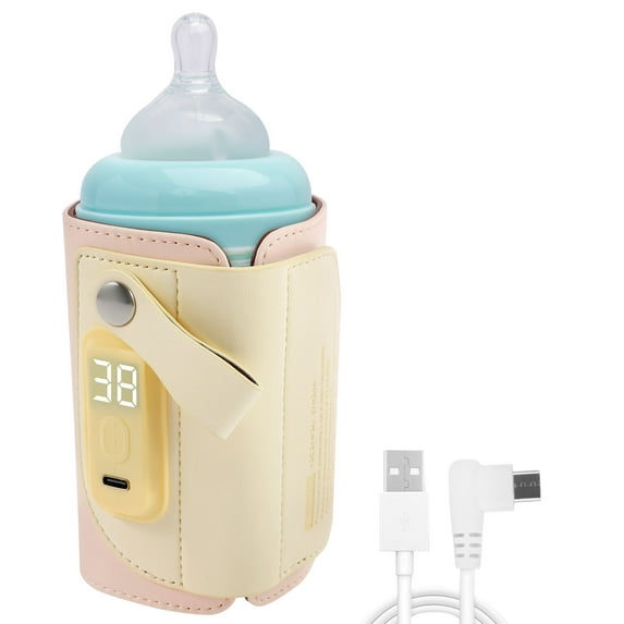 Traveling Bottle Warmer Portable Cordless Bottle Warmer Baby Bottle Warmer with Temperature Control Fast Heating Baby Bottle Warmer Safe Traveling Warmer for Babies