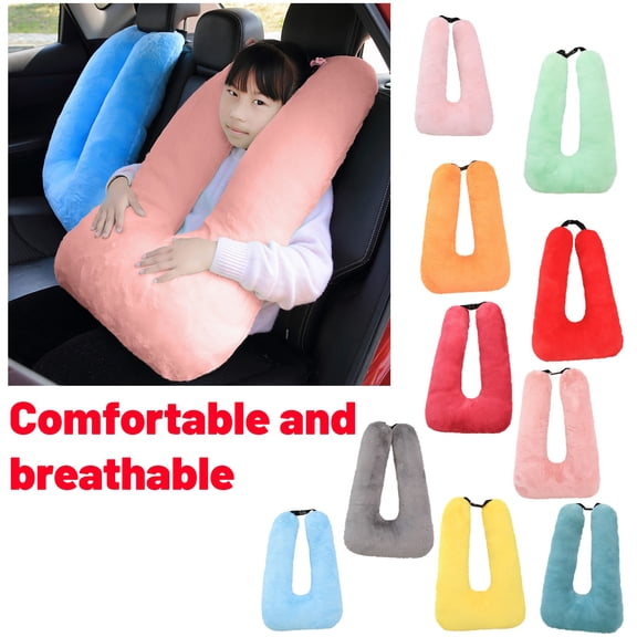 Traveling Car Pillow, U Shaped Body Head Neck Support for Sleeping, Comfortable Long Trip Reading Cushion (Mint Green)