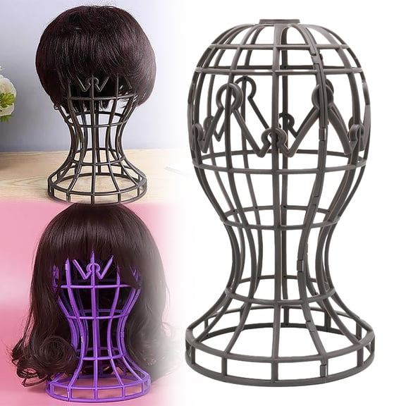 When Traveling I Want Short Hair Wig Stands and Portable Foldable Wig Dryers. . Wig Holder. Travel Wig Stand. with A Hollow Human Body Model Display Head - Cos Wig Accessories Gray, Other, Back To