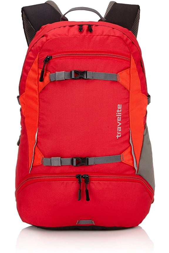 Travelite Essential Lightweight Packable Travel Backpack Daypack-RED