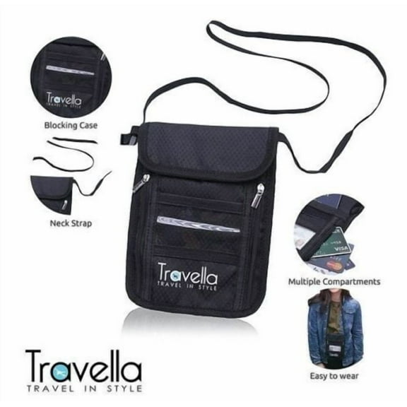 Travella RFID Passport Holder Neck Wallet for Travels