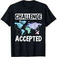 thumbnail image 1 of Traveller Flight Vacation Challenge Accepted Watercolor T-Shirt01, 1 of 3