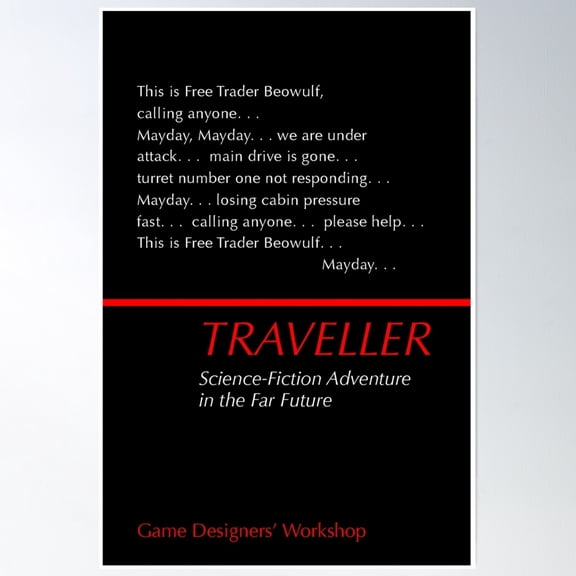 Traveller Rpg Poster Wall Art, Modern Wall Decor, 16x24 UNFRAMED