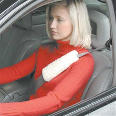 Travelon 32597 Simulated Sheepskin Seat Belt Shoulder Pad - Tan