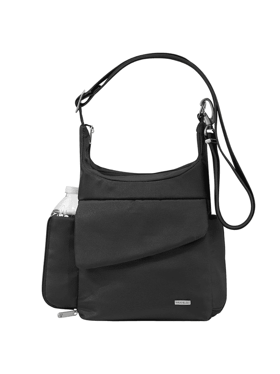 Anti-Theft Classic Messenger Bag with RFID Blocking, Black
