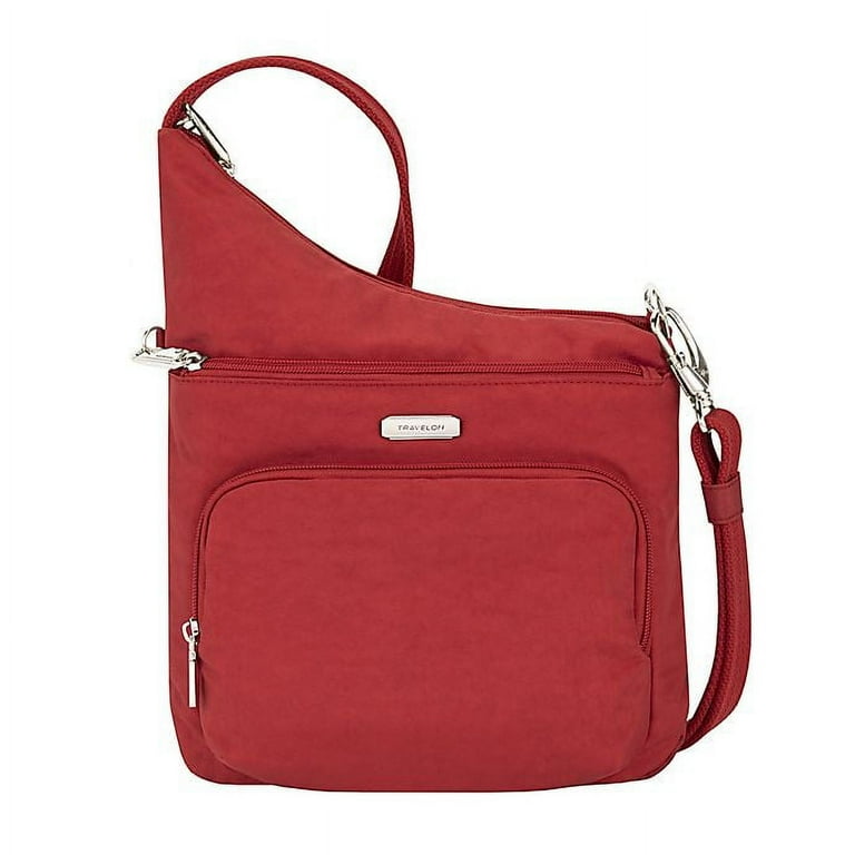 Travelon Anti Theft Essentials North South Crossbody Bag in Red