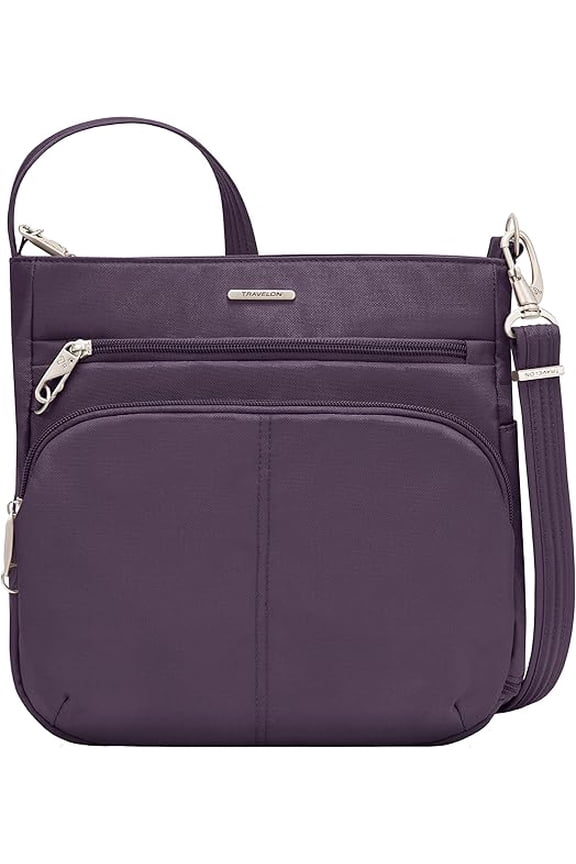 Anti-Theft Classic North/South Crossbody Bag, One Size, Purple