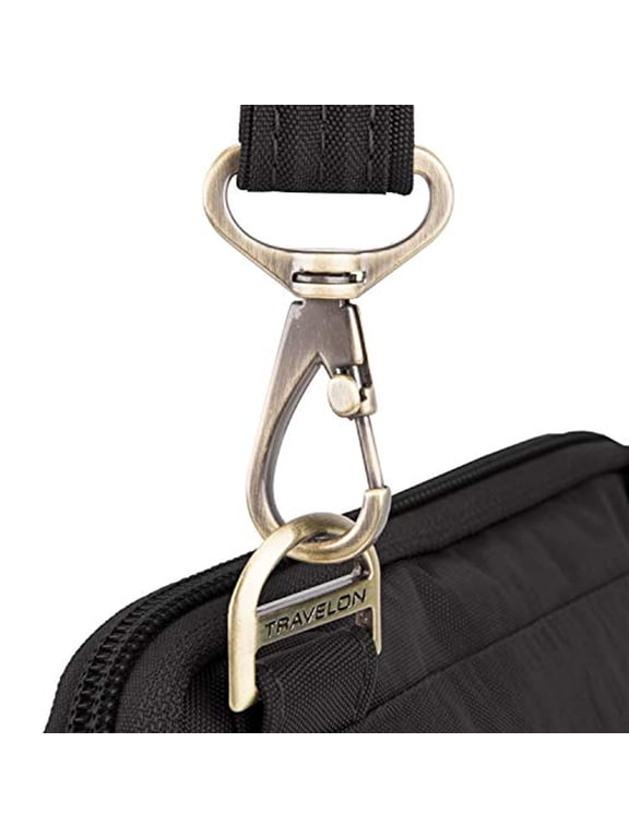 Anti-theft Signature Quilted Slim Pouch Bag, Black
