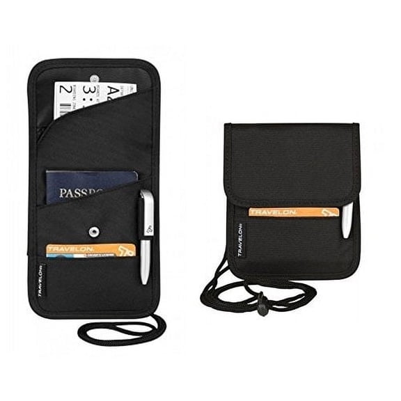 Travelon Folding Id and Boarding Pass Holder, Black, One Size