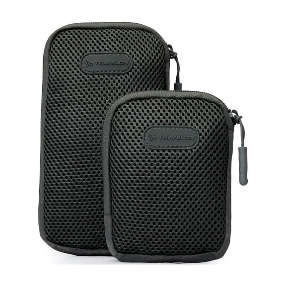 Travelon Pi All Day Set of 2 Accessory Pods, Black
